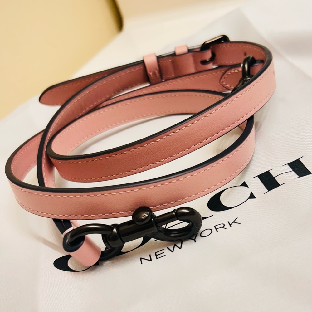 Coach Powder  Pink and Gunmetal Tone Strap/ Crossbody/ Satchel/ Shoulder Bag